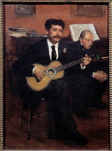 Portréty Lorenza Paganse (1838-1883) španělského tenoristy a Augustuse De Gase (1807-1874), otce umělce. Obraz Edgara Degase (1834-1917) od Edgar Degas