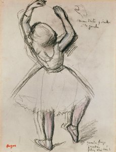 Zadní pohled na tanečnici od Edgar Degas