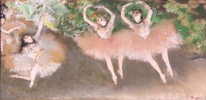 Baletní scéna, kolem roku 1879 od Edgar Degas