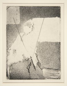 Sedící žena v čepici a šálu, kolem roku 1879 (lept a akvatinta) od Edgar Degas