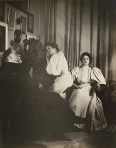 [Autoportrét s Christine a Yvonne Lerolle], pravděpodobně 1895-96. od Edgar Degas