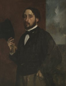Autoportrét se zdviženým kloboukem, asi 1863 od Edgar Degas