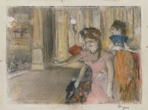 Zpěváci na jevišti od Edgar Degas