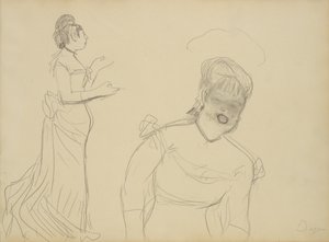 Skici kavárenského zpěváka od Edgar Degas