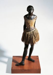 Malý tanečník ve věku 14 let, cca 1880, od Edgara Degase (1834-1917), bronzová socha a tyl od Edgar Degas