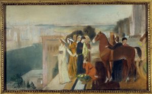 Semiramis staví Babylon od Edgar Degas