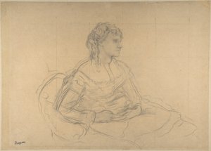 Studie k obrazu „Madame Théodore Gobillard“ (Yves Morisot) od Edgar Degas