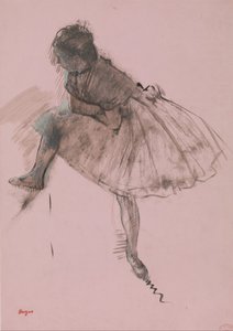 Studie baletního tanečníka recto, Dvě studie tanečníků verso, ca. 1873. od Edgar Degas