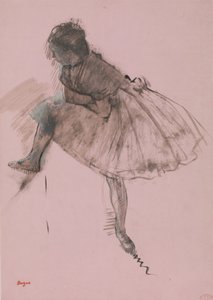 Studie baletního tanečníka recto, dvě studie tanečníků verso, ca. 1873. od Edgar Degas