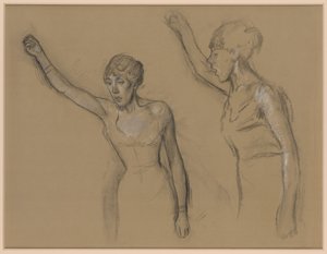Studie zpěváka od Edgar Degas
