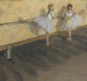 Tanečníci cvičící na tyči. 1877 od Edgar Degas
