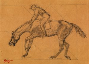 The End of the Race, c.1882 (křída na tónovaném papíře) od Edgar Degas