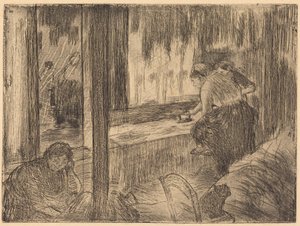 The Laundresses (Prádelníčky (Žehlení)) od Edgar Degas