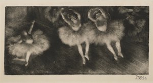 Tři baletní tanečníci, kolem roku 1878 od Edgar Degas