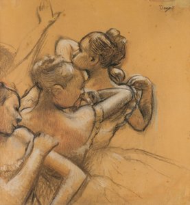 Tři tanečnice, asi 1895-99 (pastel a uhel na papíře) od Edgar Degas