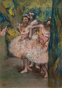 Tři tanečnice v lososových sukních. 1904-1906. Pastel na maroufle papíře na kartonu. od Edgar Degas
