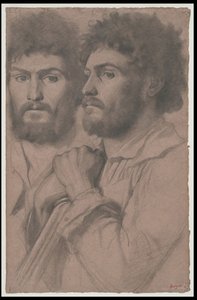 Dvě portrétní studie muže, c.1856-57 od Edgar Degas