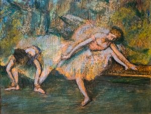 Dva tanečníci. Kolem 1900. Pastel na papíře na kartonu. od Edgar Degas