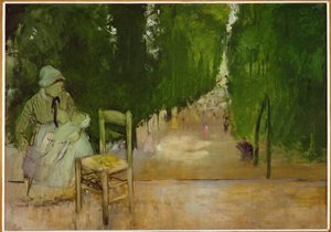 Une nourrice au jardin du Luxembourg (olej na plátně) od Edgar Degas
