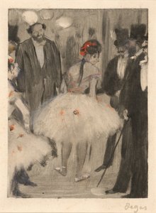 Virginie je obdivována, zatímco se dívá na markýze Cavalcanti, c. 18761877. od Edgar Degas