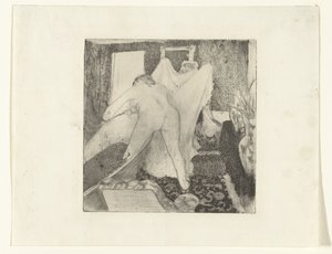 Žena vyleze z vany a dostane od ženy ručník La Sortie du Bain od Edgar Degas