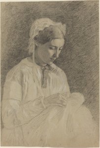 Dámské vyšívání, 18551860. od Edgar Degas