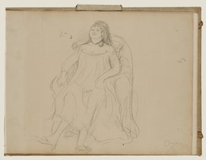 Sedící žena od Edgar Degas