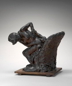 žena sedící, otírá si levý bok od Edgar Degas