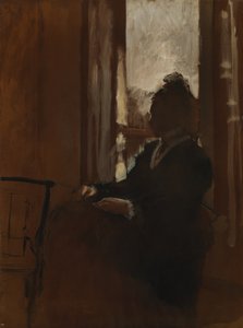 Žena u okna, kolem roku 1871-2 (olej na papíře na plátně) od Edgar Degas