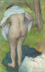 Mladá žena, která se obléká od Edgar Degas