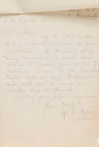 Dopis redaktorovi novinové soutěže, 1917 od Edgar Fryer