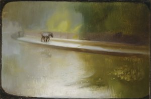 Ráno: Kanál Glamorgan (olej na desce) od Edgar Herbert Thomas