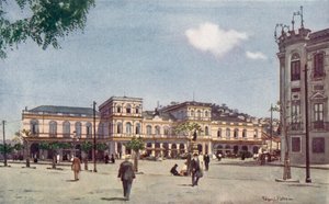 Konečná stanice centrální železnice, Rio de Janeiro (barevné lito)