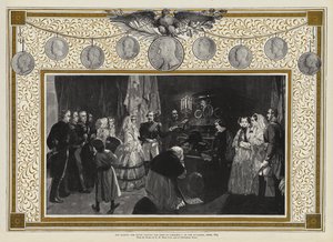 Její Veličenstvo královna navštívila hrobku Napoleona I. v Invalidovně, Paříž, 1855 od Edgar Melville Ward