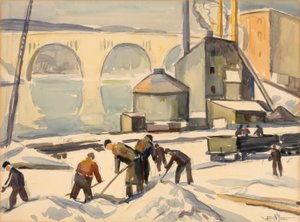 Pracovník C.W.A. na Key Bridge od Edgar Nye