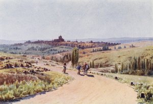 Severní Španělsko: Avila, od severozápadu (barevně lito) od Edgar T. A. Wigram