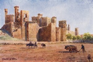 Severní Španělsko: Olite, hrad (barevné lito) od Edgar T. A. Wigram