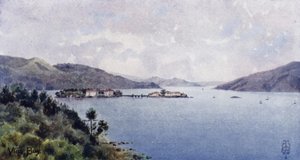 Severní Španělsko: Vigo Bay, Vnitřní přístav, výhled na moře (barva litho)