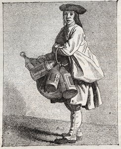 Obchodník s lucernami - Pepetit metier de Paris (Studie provedené v nižších lidech neboli Cris of Paris) - rytina Edma Bouchardona (1698-1762) od Edmé Bouchardon