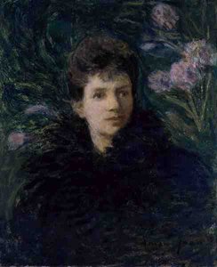 Mladá žena s fialkami, kolem roku 1910 (olej na plátně) od Edmond François Aman Jean
