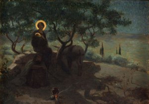 Let do Egypta, asi 1915 (olej na plátně) od Edmond (1861 1943) Tapissier