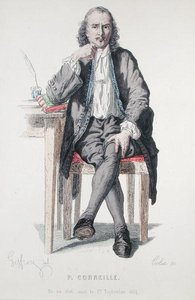 Portrét Pierra Corneille (1606-84), frontispice pro vydání kompletních Corneillových děl od Edmond A.F. (after) Geffroy
