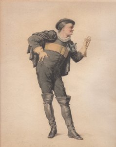 Crispin v Les Folies Amoureux od Jean-Françoise Regnarda. od Edmond Aime Florentin Geffroy