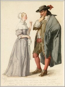 Portrét Agnes a Arnolfa, asi 1870 (akvarel) od Edmond Aime Florentin Geffroy