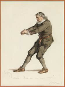 Portrét Harpagona, asi 1870 (akvarel) od Edmond Aime Florentin Geffroy