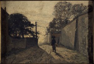 Rue Saint-Vincent na Montmartru, kolem roku 1865 (olej na plátně) od Edmond Charles Yon