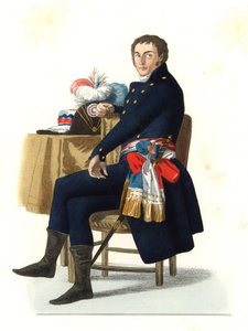 Ferdinand Guillemardet (1765-1809), velvyslanec Francouzské republiky ve Španělsku 18. století, podle obrazu z roku 1798 od Francisca Goyi (1746-1828) - Litografie ilustrace Edmonda Lechevallier-Chevignarda (1825-1902), z Georges Duorges Ples
