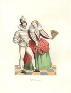 Francouzští šlechtici na dvoře Jindřicha III. (1574-1589) od Edmond Lechevallier Chevignard