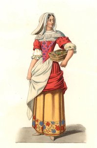 Francouzský rolník 17. století, z rytiny Jean Saint Jean - Litografie z ilustrace Edmonda Lechevalliera-Chevignarda (1825-1902), z „Costumes historiques des 16th