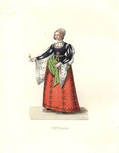Žena z Kastilie, Španělsko od Edmond Lechevallier Chevignard
